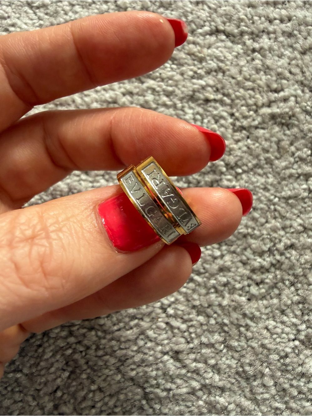 BV inspired Two-Tone B.Zero1 Style Ring - Gold & Silver
